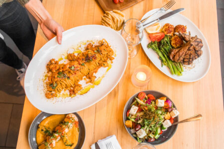 Avli On The Park Table Spread 1 1 for Avli Expands Beyond Chicago with New Milwaukee Location