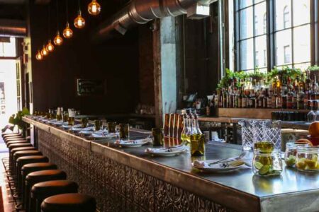 Bar Area 2 for Split Rail + Hollow Leg Cocktail Class and Dinner