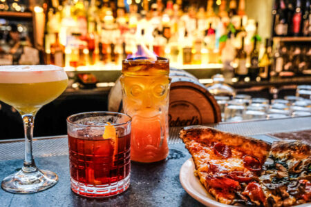 Barrel Aged Boulevardier The Jungle Bird for Robert's Pizza & Dough Co. Launches Late Night Menu