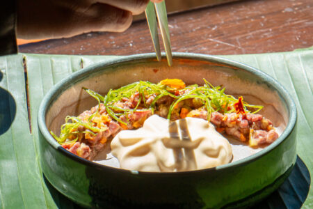 Carne Apache Wagyu Beef Escabeche Huancaina Foam Spiced Rice Chicharrón 1 for Atomic Hospitality Hires Alexander Quintero as Executive Chef at Tabú Chicago