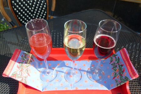 Champagne Flight for Toni Patisserie Celebrates Independence & Bastille Day With Red, White & Blue Macarons and Champagne Flights