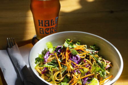 Chilled Asian Peanut Noodles for Half Acre Beer Opens Balmoral Beer Garden