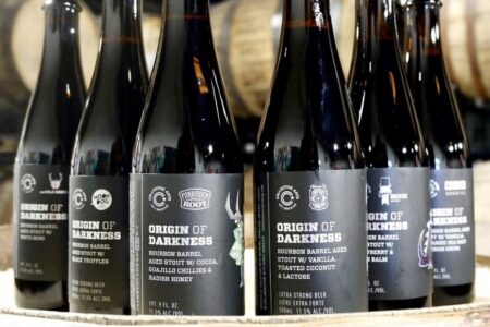 Collective Arts Bottles for Collective Arts Brewing Origin of Darkness Release Party at Tuman's Tap December 16