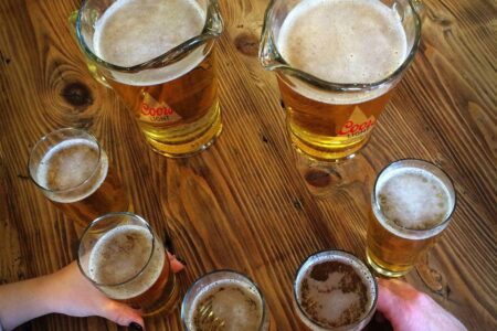 Coors Light Pitcher Coors Light for College Hoops Madness at Mac’s Wood Grilled