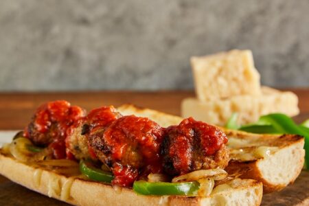 Eggplant Mt Ball 2 for B.GOOD Introduces Eggplant Meatball Sub for Winter Months