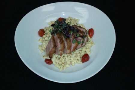 Glazed Duck Breast for Aphrodisiac inspired Valentine's Day Menu at Adamus