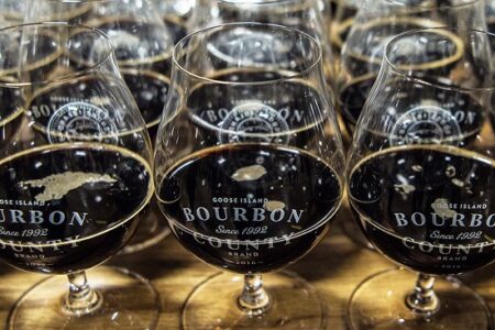 Goose Glasses Multiple for 2018 Bourbon County Stout Release at the Dark Horse Tap & Grille December 13