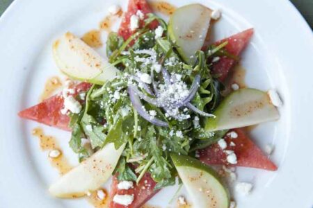 Hn Watermelon Salad 3 for Summer Menu Launch at High Noon Saloon