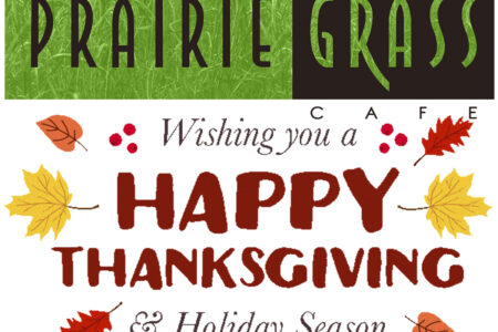 Happy Thanksgiving Header With Logo Edited 2 for Thanksgiving with Prairie Grass Cafe's To Go Feast