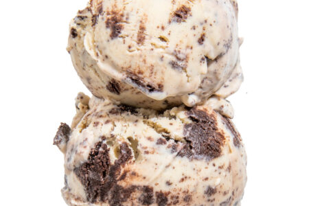 Jenis Miso Butterscotch Brownie Cone for Fall Flavors from Jeni’s: Bay Leaf, Miso, Sweet Potato and Rye