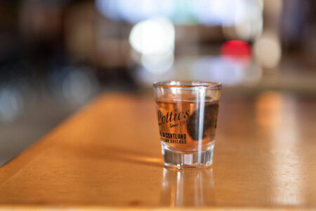 Lotties Shot Glass Meghan Leigh Photography for National Dive Bar Day + Bucktown Garden Walk and Block Party at Lottie's Pub