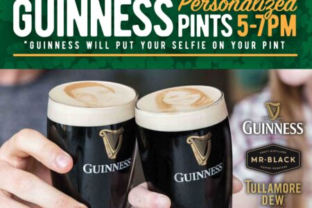 Lotties Guinness Pint Glass Selfie for St. Patrick's Day at Lottie's