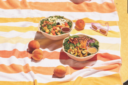 Peach Goat Cheese Salad for Chicagoland sweetgreen Locations Announce New Rewards and Challenges Program