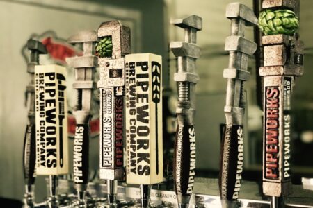 Pipe Tap Handles 2 for Pipeworks Brewing Tap Takeover at Tuman's Tap & Grill February 25