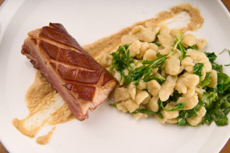 Pork Belly Spaetzle for Bottleneck Restaurants Celebrate Oktoberfest and Honor Breast Cancer Awareness Month this Fall