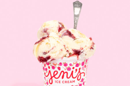 Raspberry Rose Jelly Donut Vol Pint Pink 1400 for Jeni’s Launches New Spring Flavor and Collection in Chicago
