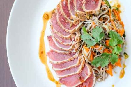 Seared Ahi Tuna for Michael Jordan's Oak Brook Kicks Off Holiday Shopping with Signature Seafood Weekend November 23 24