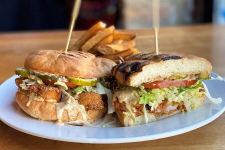 Shrimp Po Boy One for Mardi Gras at Mac’s Wood Grilled