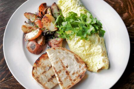 Tumans Omelet 2 for New Year’s Day 2024 Hangover Brunch at Tuman’s Tap & Grill