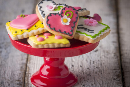 Valentines Cookes Assorted On Pedestal 2000 for Delightful Pastries to Feature a Selection of Valentine’s Day Treats