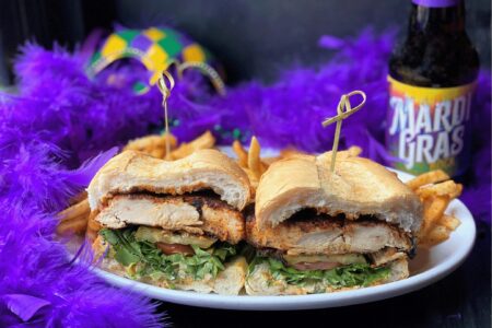 Chicken Po Boy 8 Bit for Mardi Gras at Mac’s Wood Grilled