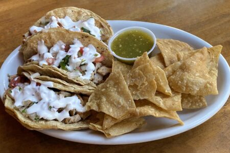 Chicken Tacos 4 20 25 for Cinco De Derby Weekend at Mac’s Wood Grilled