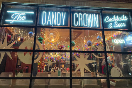 Dandy Crown Holiday 2023 0000 Avdh The Dandy Crown Exterior for “A Very Dandy Holiday” Pop up Bar Returns to the Dandy Crown
