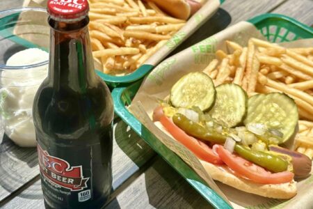 Ev Hot Dog Float for elephant+vine Launches Vegan Chicago Style Hot Dog