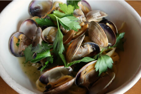 Pepin Vol 2 2021 0000 Antonia Lofaso Linguini Clams for Chicago's Chef Rick Bayless Featured in Cook with Jacques & Friends: Volume 2