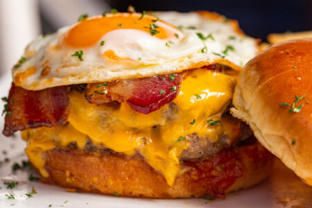 The Hen 2022 0000 The Hen Breakfast Burger 15 for Lincoln Park Gets New Breakfast, Brunch Spot at The Hen