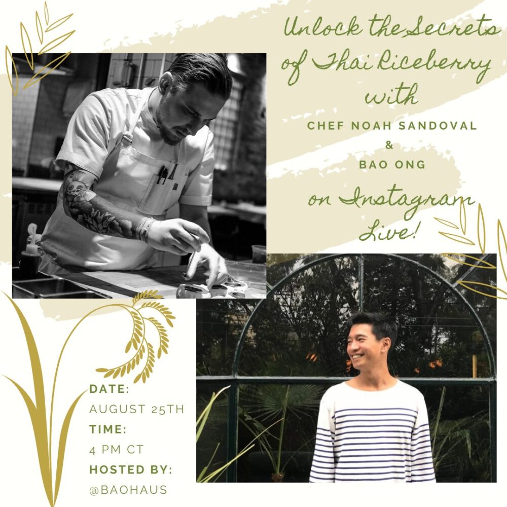Image for “Ricing” Star Chef Noah Sandoval Co Hosts IG Live Cooking Series Featuring Thai Rice