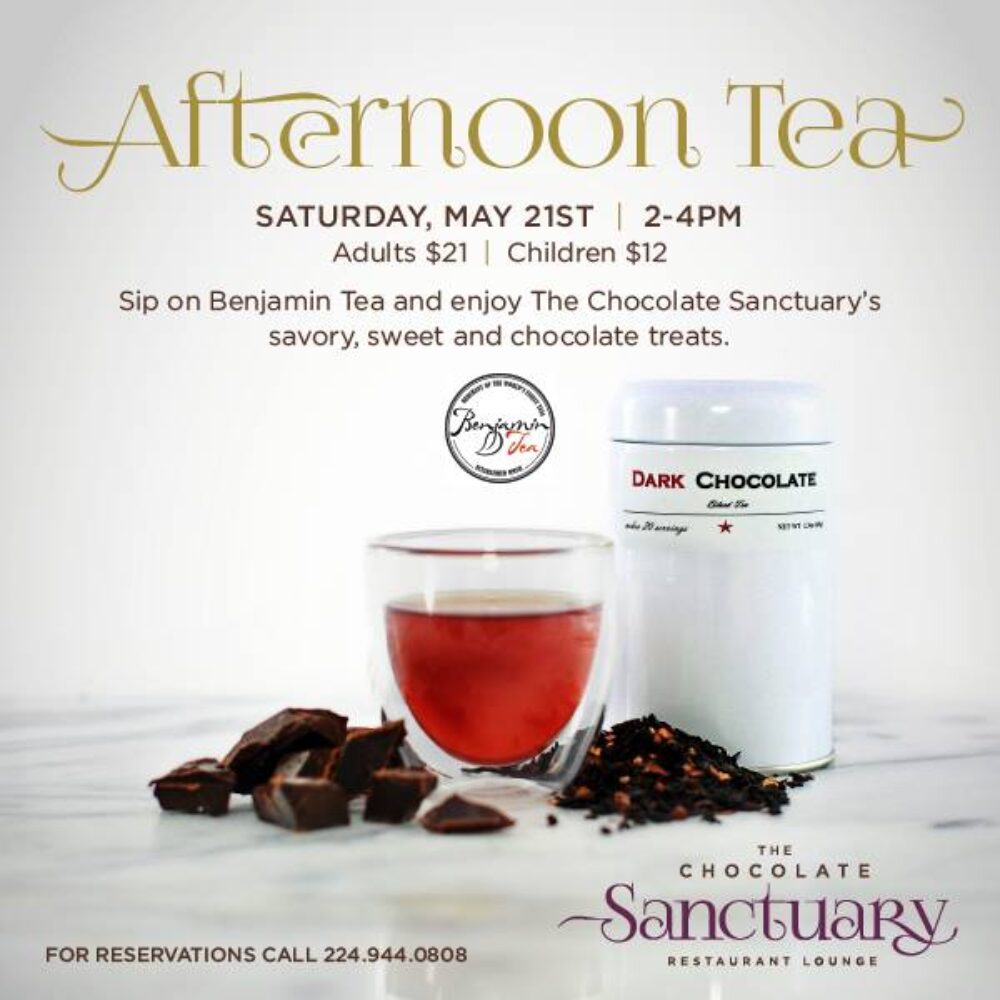 Image for Afternoon Tea on May 21 at Gurnee's The Chocolate Sancutary
