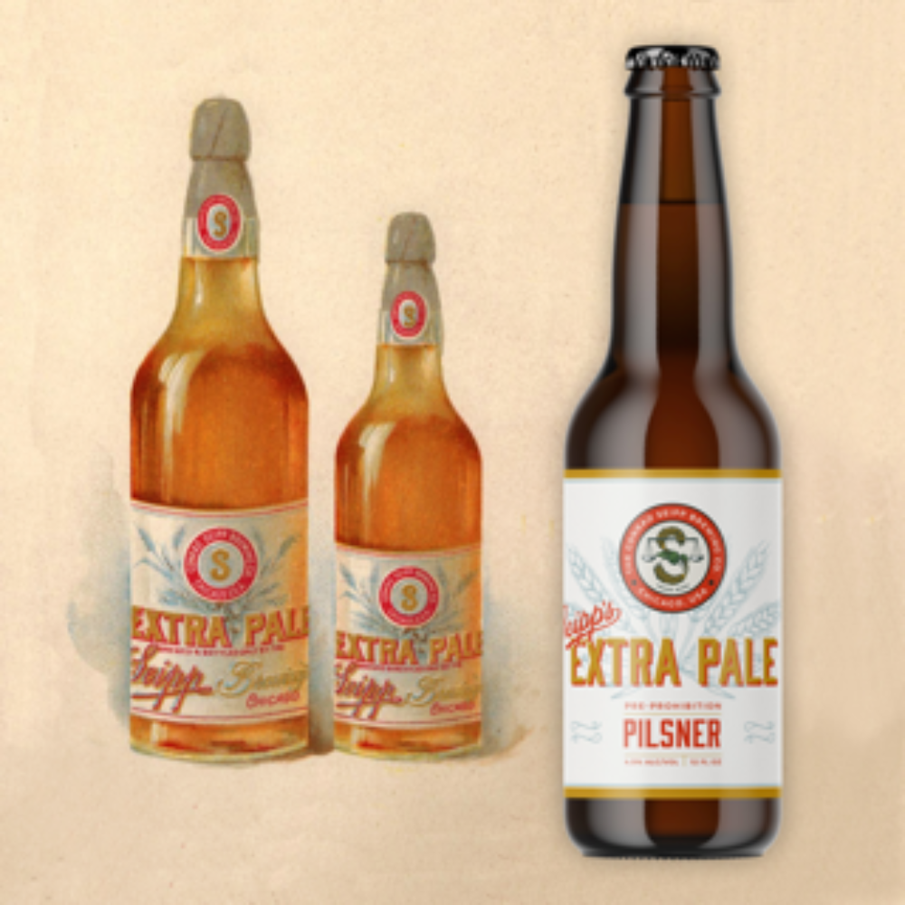 Old New Bottles 21 for Chicago's Conrad Seipp Brewing Company Returns After Nearly 100 Years