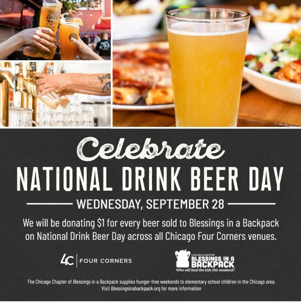 Flyer courtesy of Four Corners for Four Corners to Donate $1 for Every Beer Sold on National Drink a Beer Day