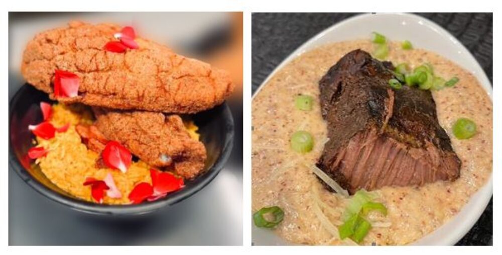 Catfish Skillet with Scrambled Eggs; Black Angus Short Ribs & Red Grits photo credit: CheSa’s Bistro & Bar for CheSa’s Bistro & Bar Opens for Brunch in Avondale