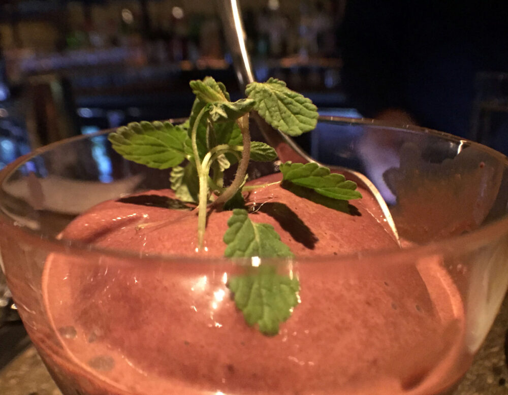 Jeni's Splendid dark chocolate ice cream with micro mint lavender for Ada Street's Restaurant Week Menu Finds Inspiration in Famous Last Meals