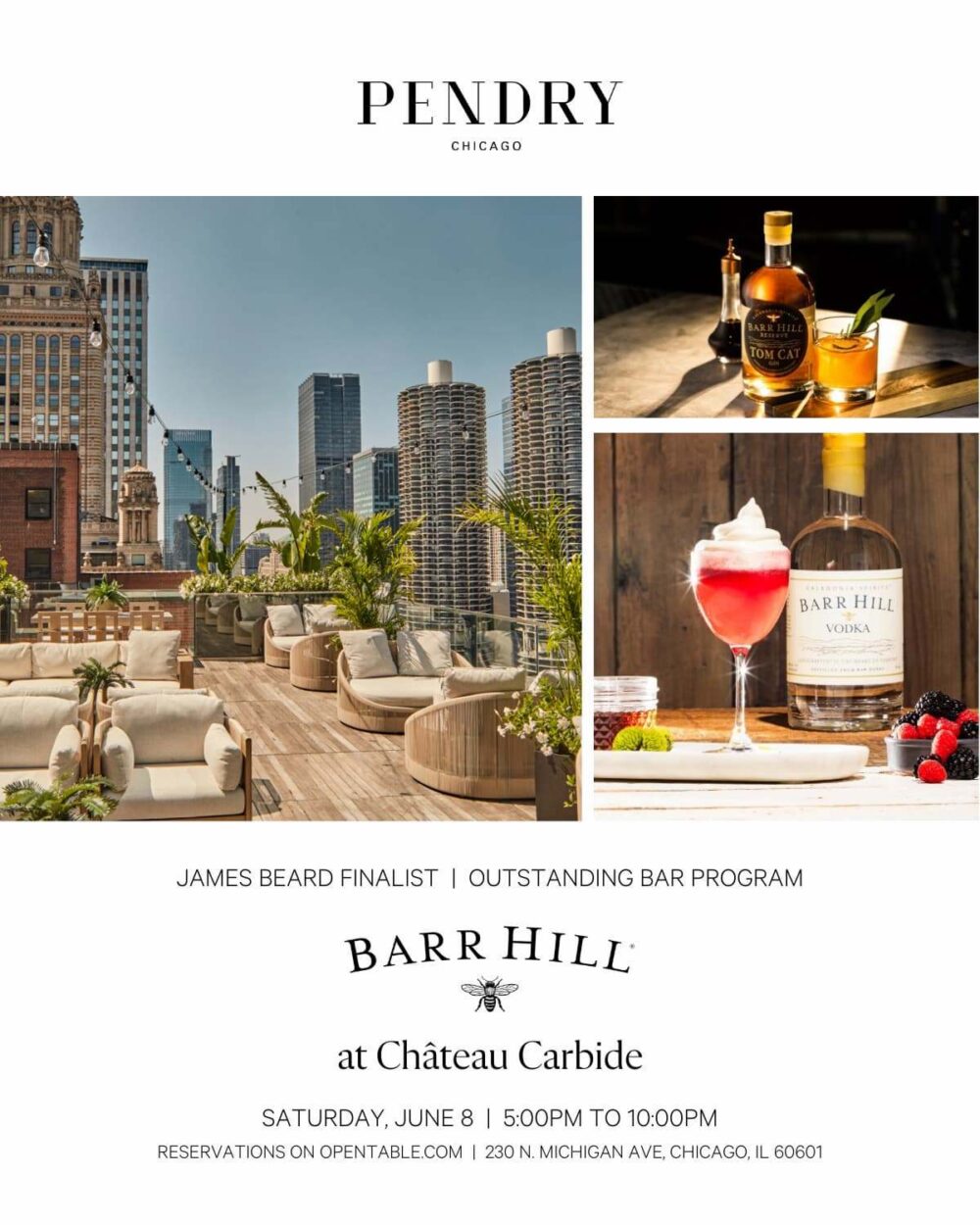 Barr Hill Cocktail Bar Chateau Carbide for Chicago Welcomes the 2024 James Beard Awards with Ancillary Celebrations