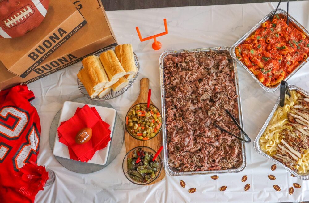 Chicagoland's Buona Beef is offering up a variety of buffett options for the Big Game. for What To Order For Super Bowl Sunday