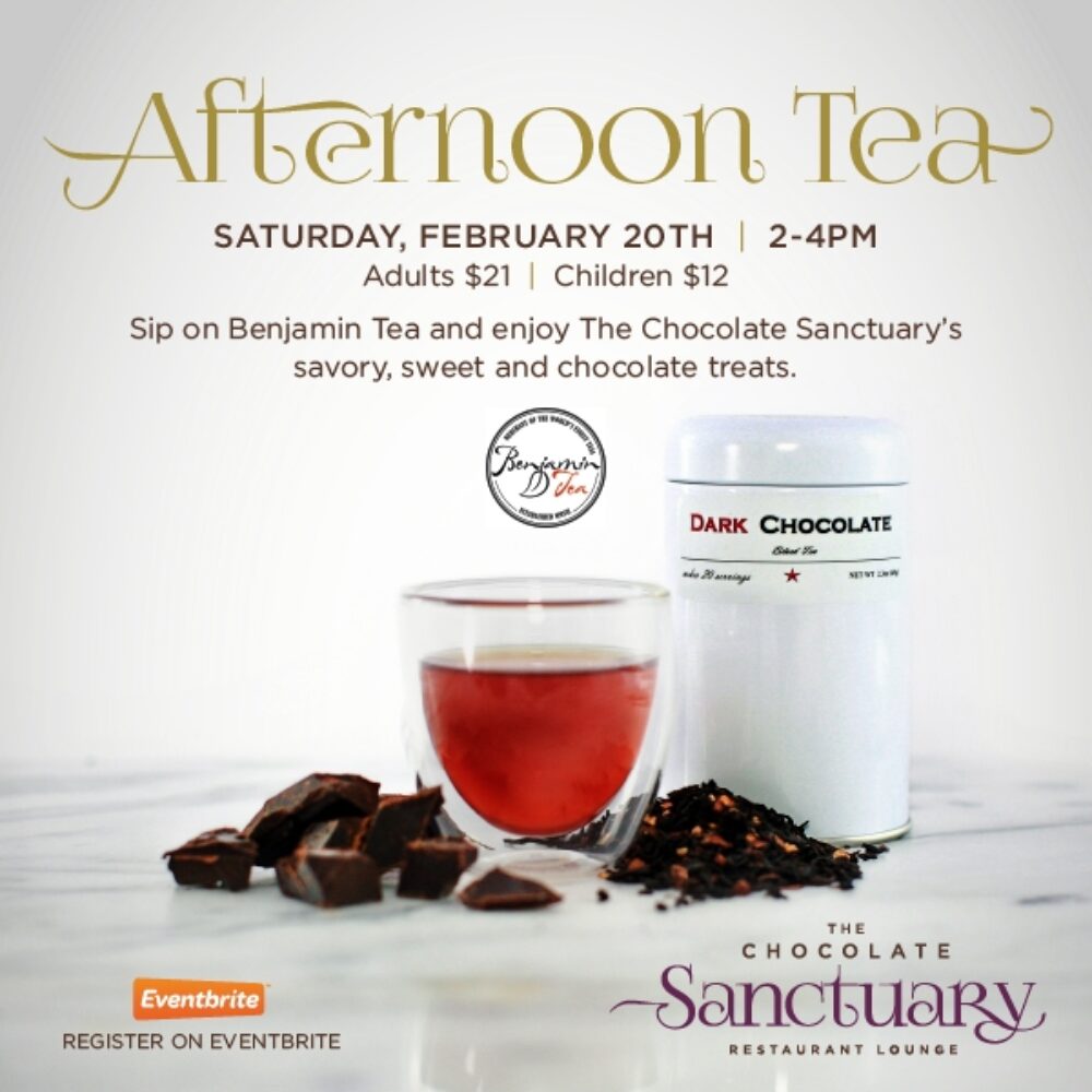 CS TeaInvite Social for Afternoon Tea with Benjamin Tea at The Chocolate Sanctuary