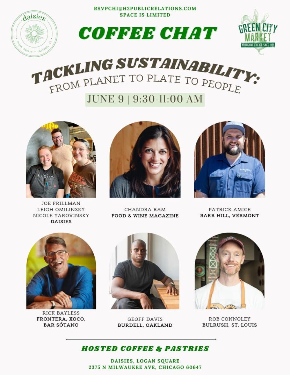 Daisies Local Farmers Market Flyer for Chicago Welcomes the 2024 James Beard Awards with Ancillary Celebrations