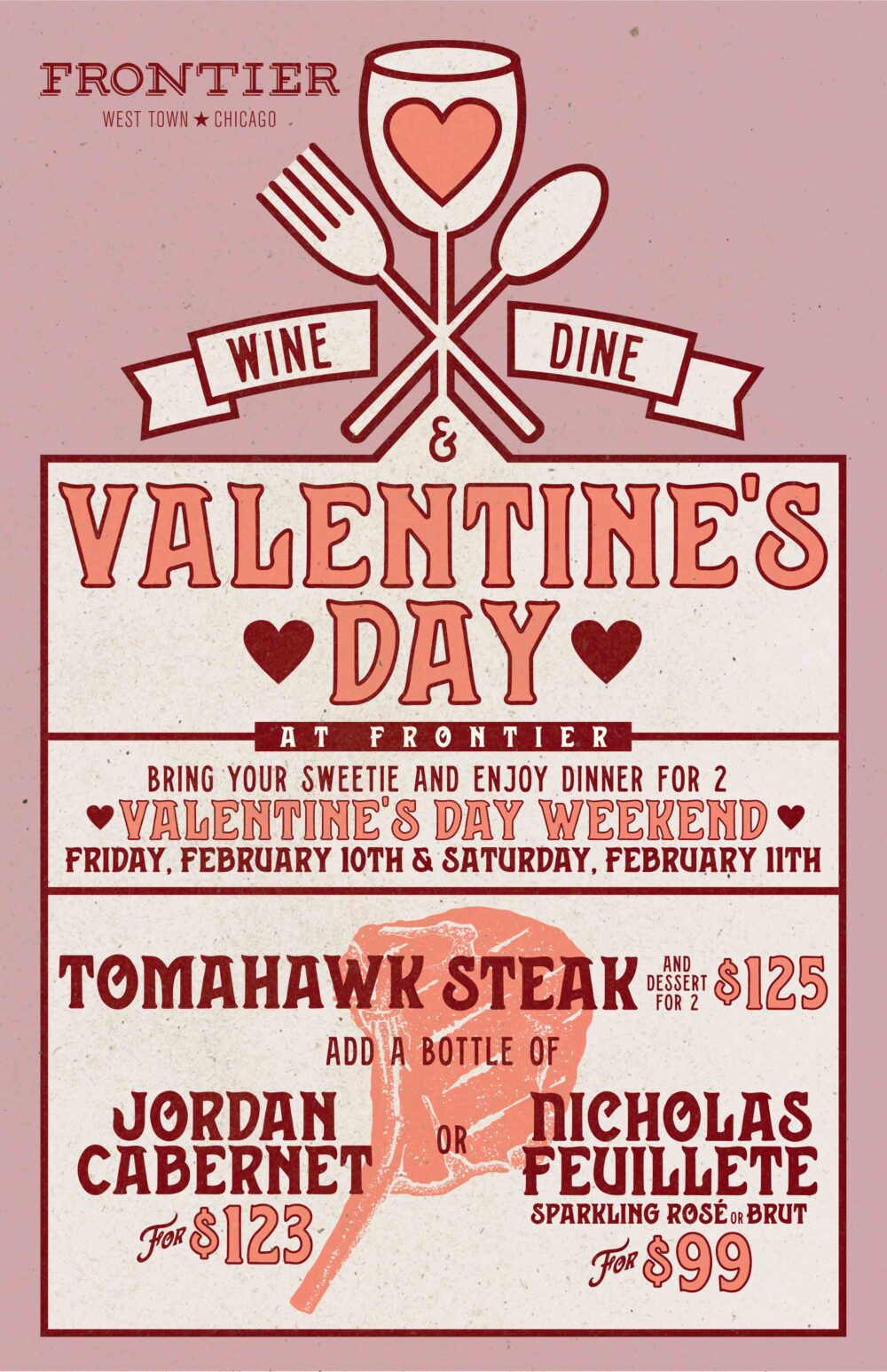 Flyer courtesy of Frontier for Where to Spend an Evening of Romance for Valentine's Day 2023