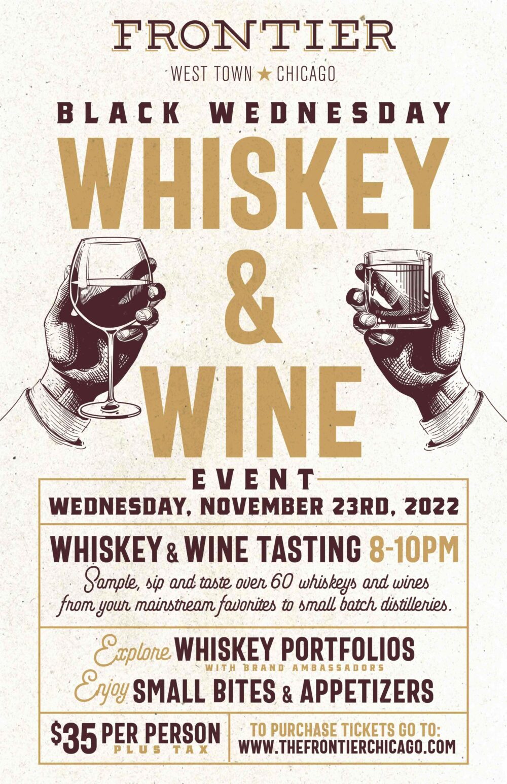 Flyer courtesy of Frontier for Black Wednesday Happenings in Chicago