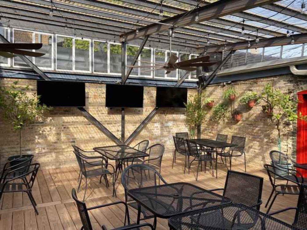 Graystone Tavern's newly weatherproofed beer garden for The British Open Watch Party The Graystone Tavern