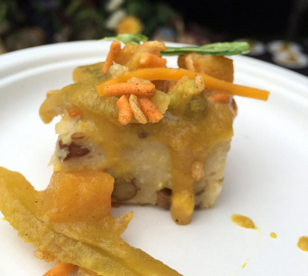 Grilled Chickpea Cakes with Braised Butternut, Cauliflower, and Green Tomato Curry for Taste Talks All Star BBQ Brings Heavy Hitters to Palmer Square