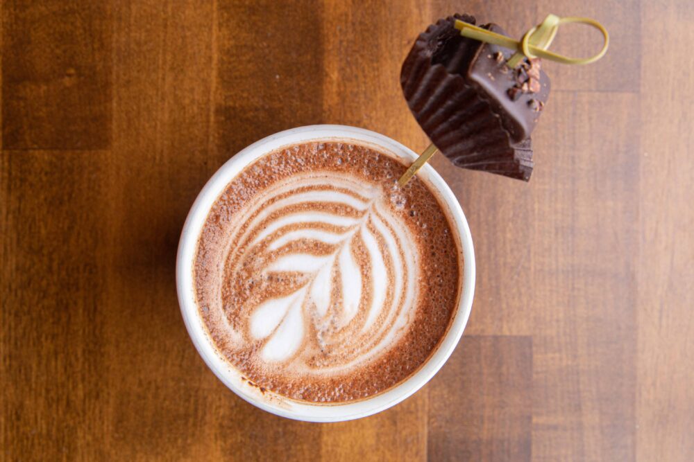 Drink in the love! (Photo courtesy of Fairgrounds Coffee & Tea) for Valentine's Day Dining and Carryout Specials Around the City