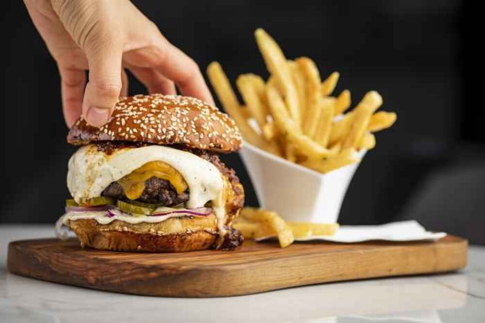 Travelle's kits come with everything you need to make the perfect Father’s Day meal from home. Choose from a variety of protein selections, including the Travelle Burger deconstructed with Wagyu Beef ($85). (Photo courtesy of Travelle at The Langham) for Father's Day Dining, Gifts & Specials in Chicagoland
