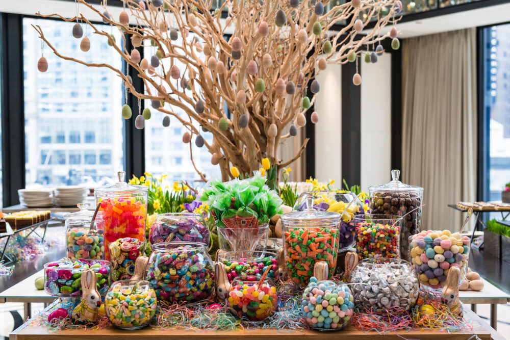 Langham Chicago Easter Brunch Candy Table for Where to Dine for Easter Feasts with the Whole Family