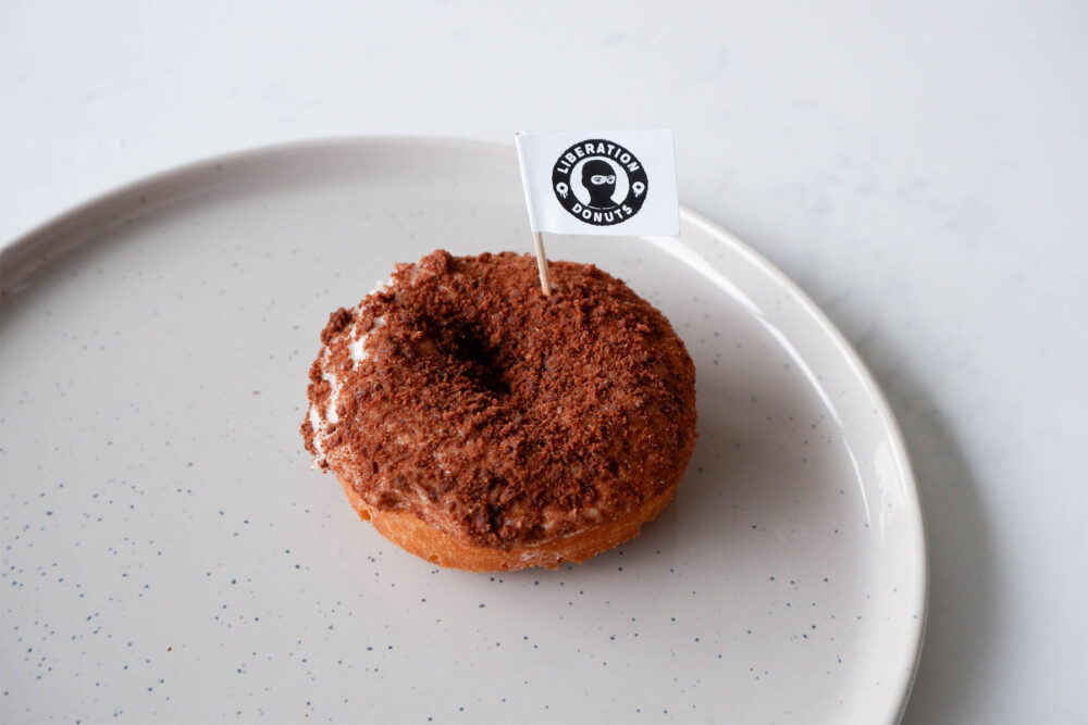 Flapjack with spiced chocolate crumb for We Ate All the Donuts at Liberation Donuts and Have the Pics to Prove It