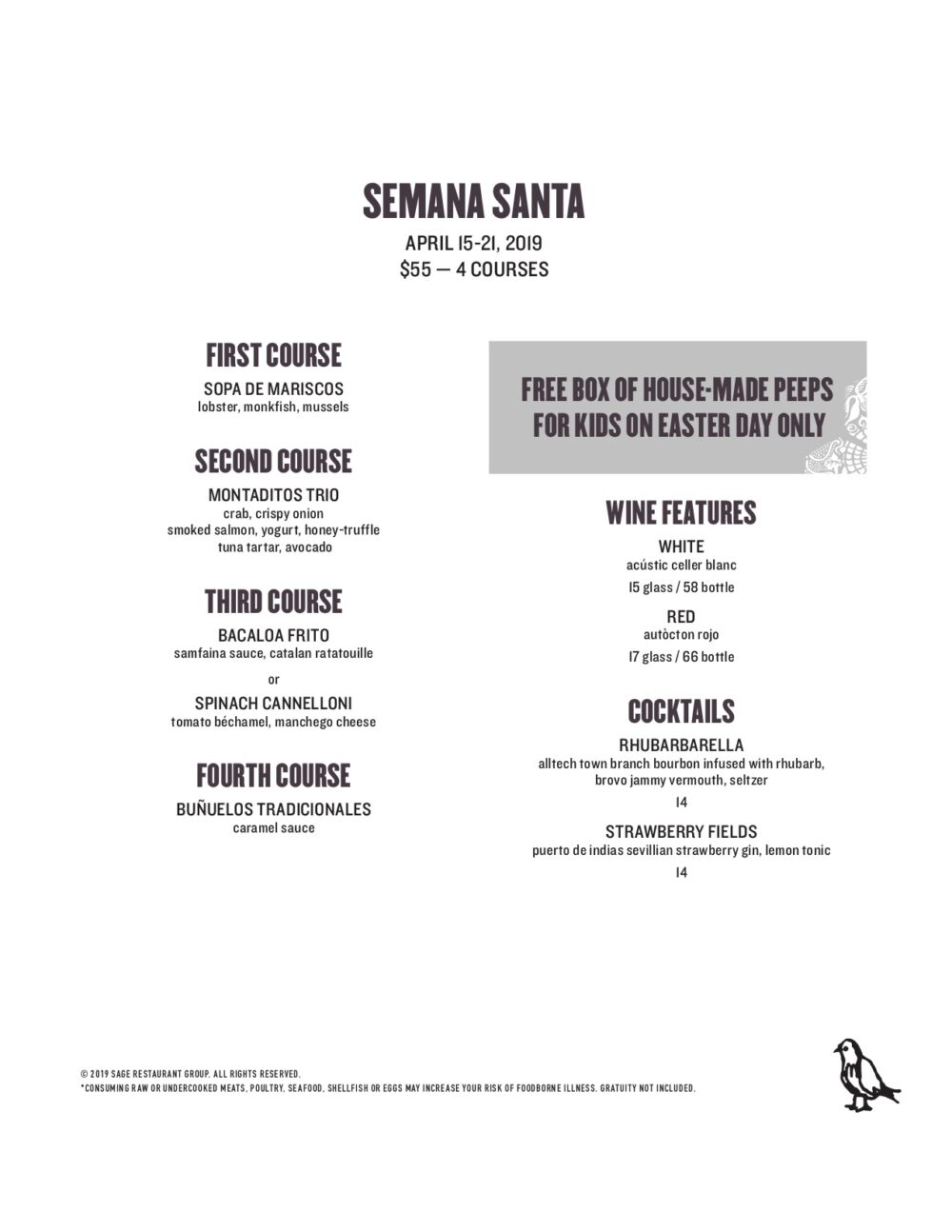 Mercat Chicago Tapas Easter Menu 2019 for Mercat a la Planxa: Semana Santa