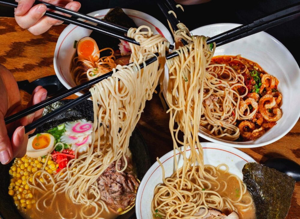 Up your noodle pull game with free swag from Strings Ramen, Tuesday Oct 6. for Free Noodle Day Swag at Strings Ramen: Tue Oct 6